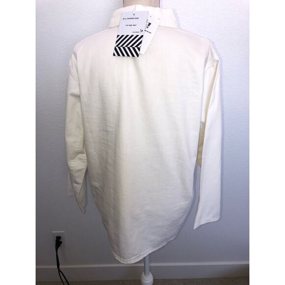 Free People v. Sandrine Rose White Utility Shirt Jacket - L - Picture 5 of 5